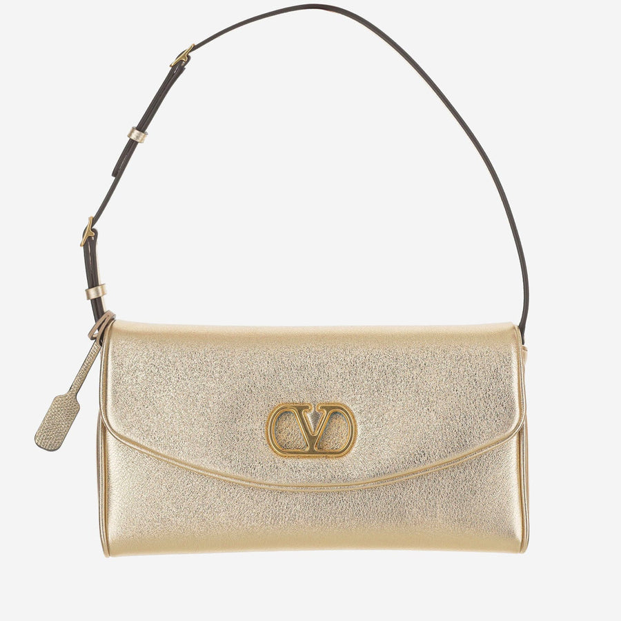 Shoulder Bag Devain Laminated Nappa Leather Gold