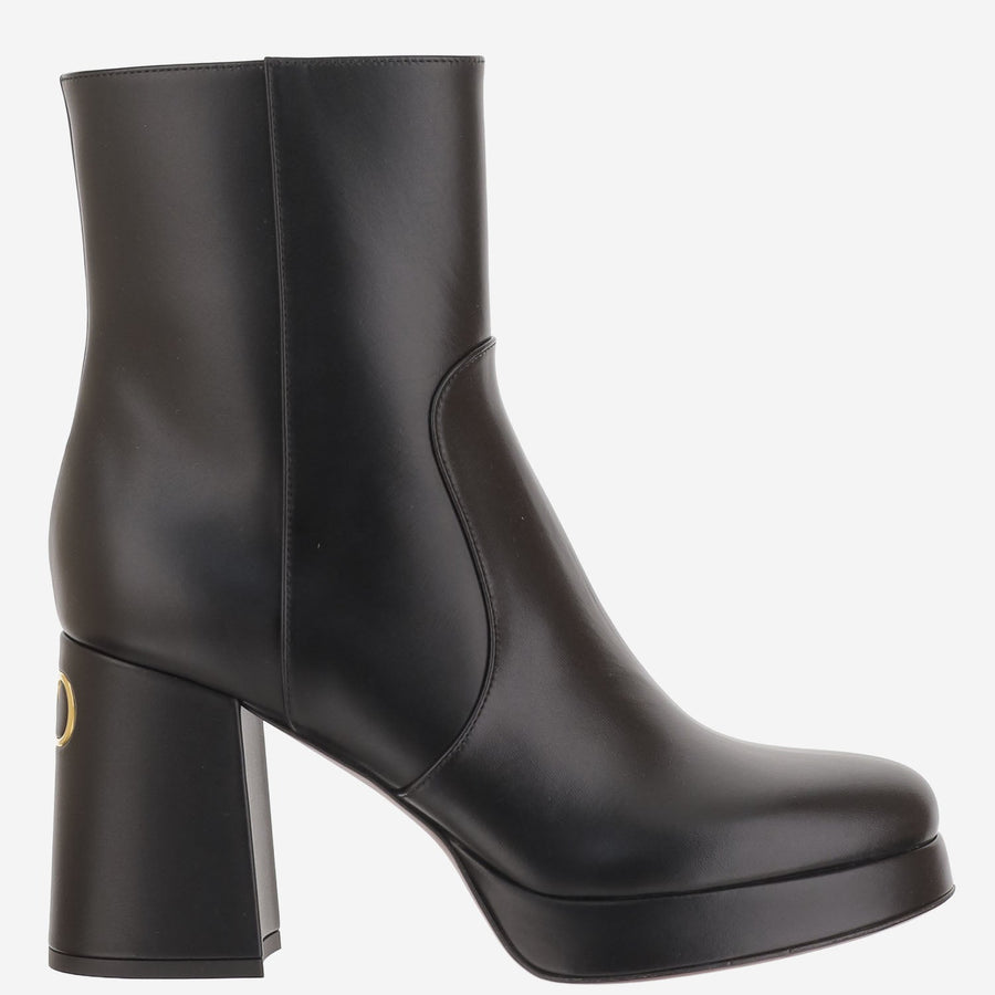 Leather Ankle Boots Black Calfskin