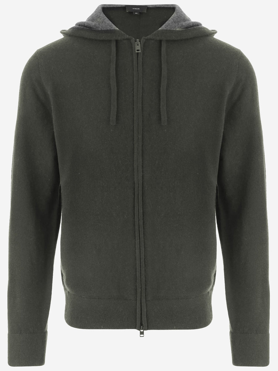 Cashmere Hooded Sweatshirt Dark Green Sweatshirts