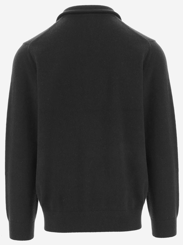 Cashmere Half-Zip Sweater Black