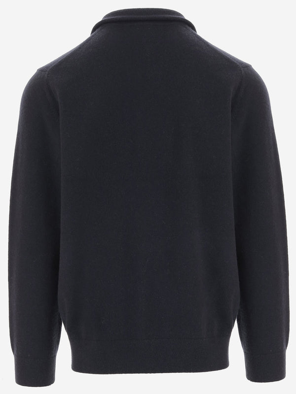 Half-Zip Cashmere Sweater Navy