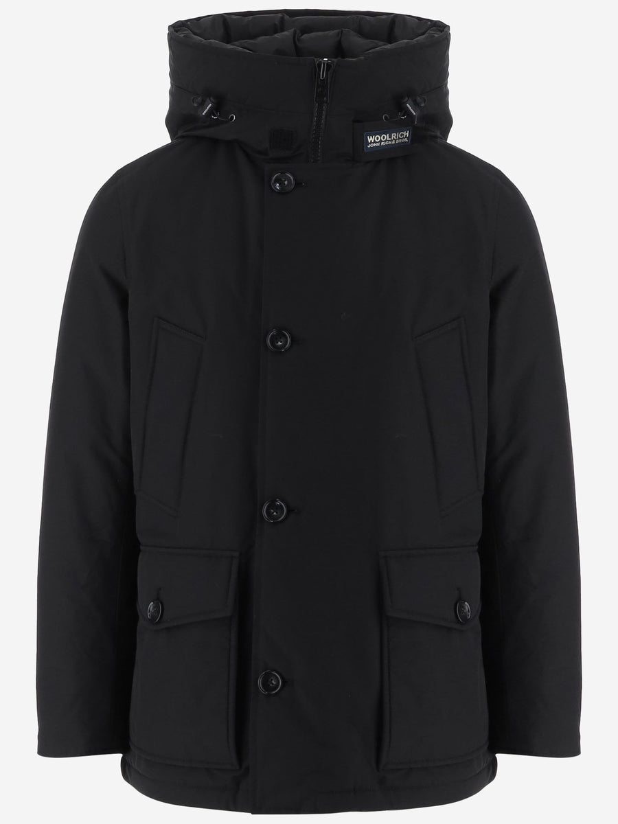 Cotton Blend Logo Jacket Black
