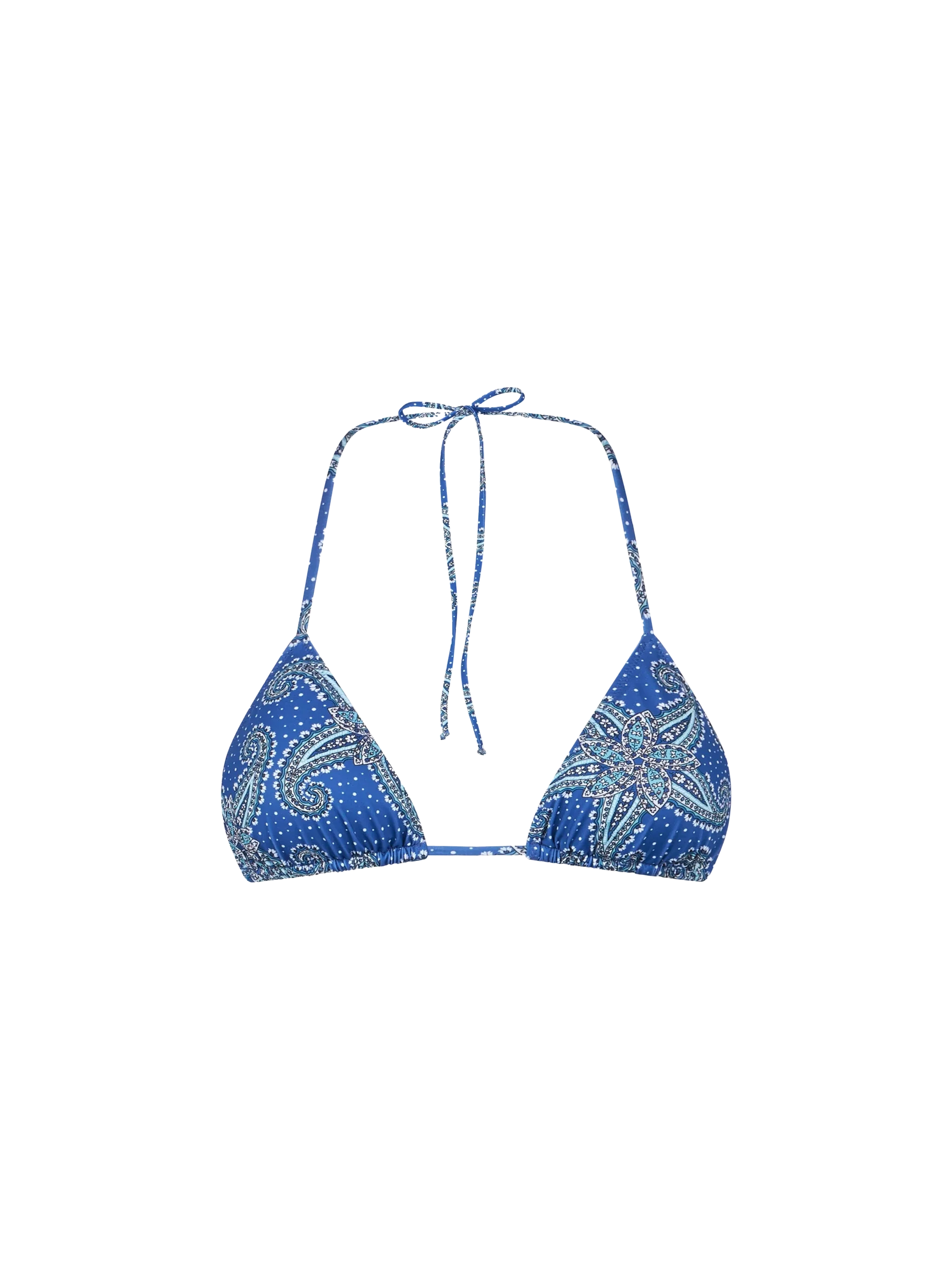 Leah Paisley Star Triangle Bikini Top Blue