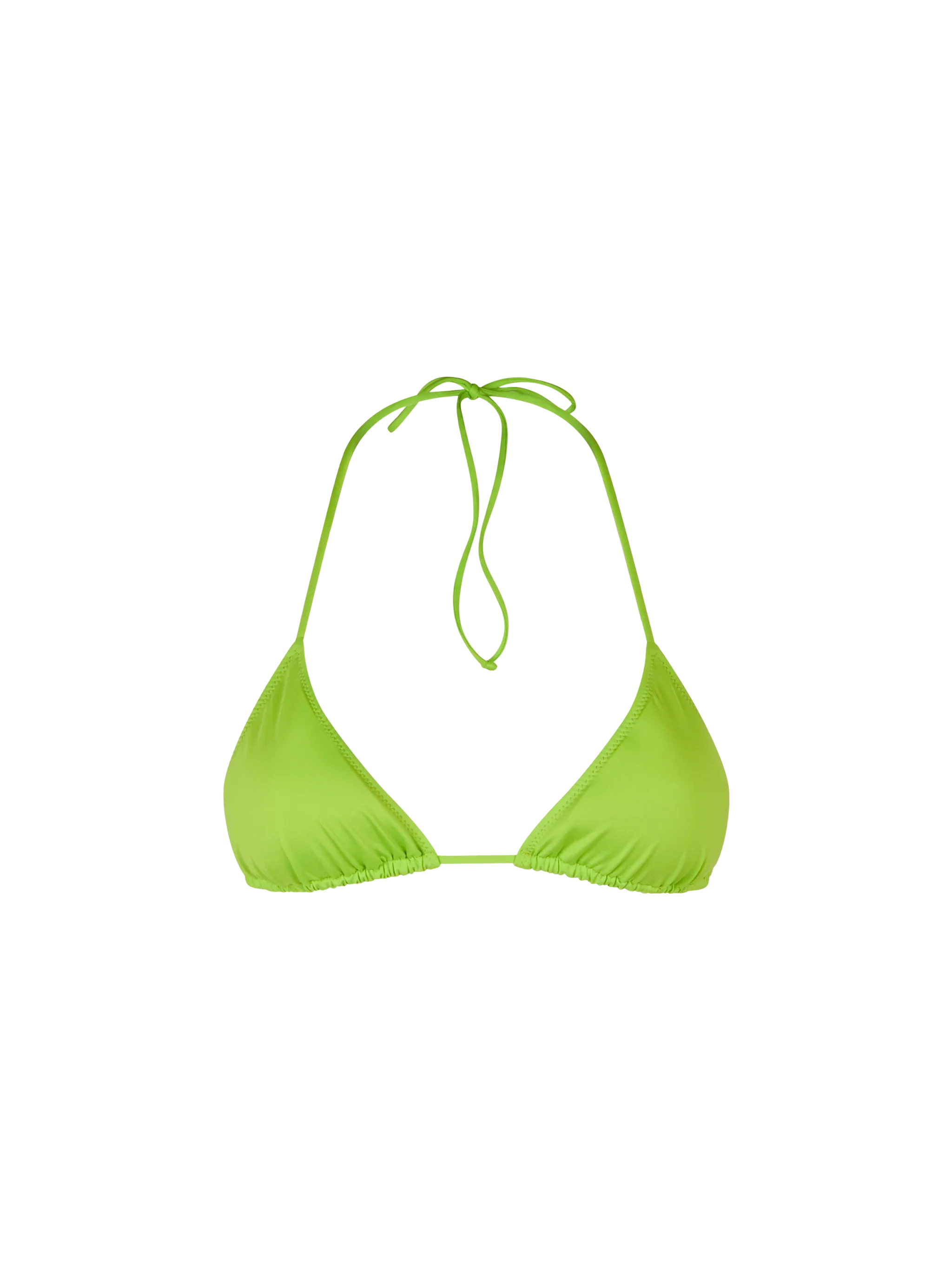 Leah Lime Triangle Bikini Top Green