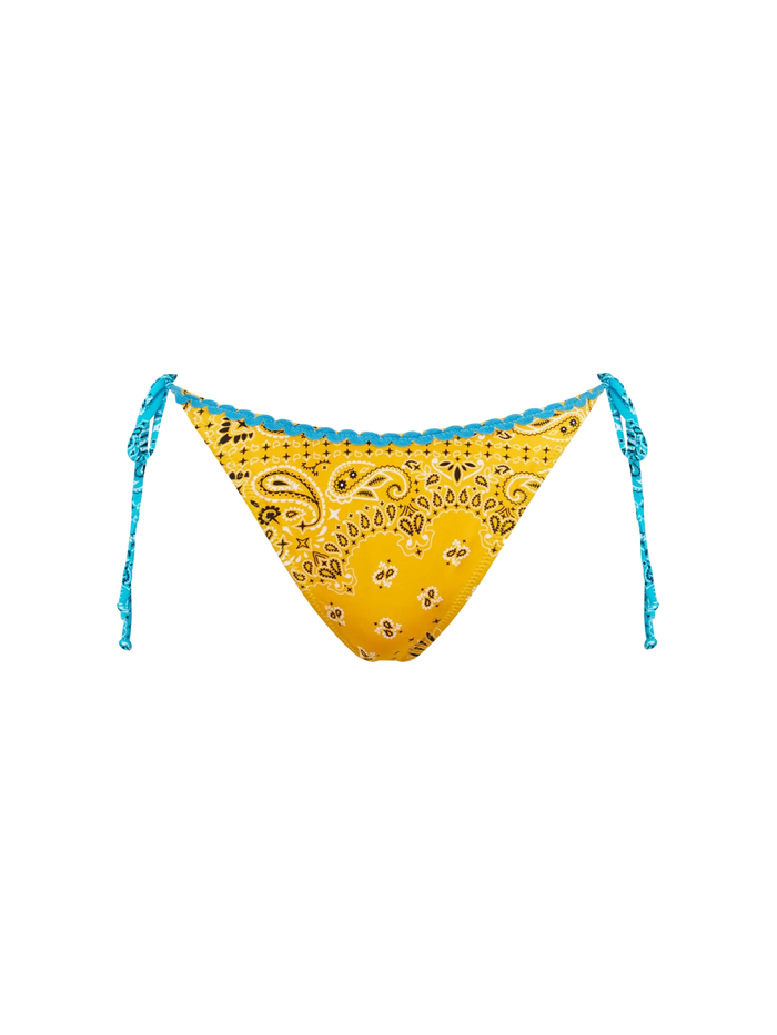 Yellow Bandana Print Marielle Swim Briefs Bottom