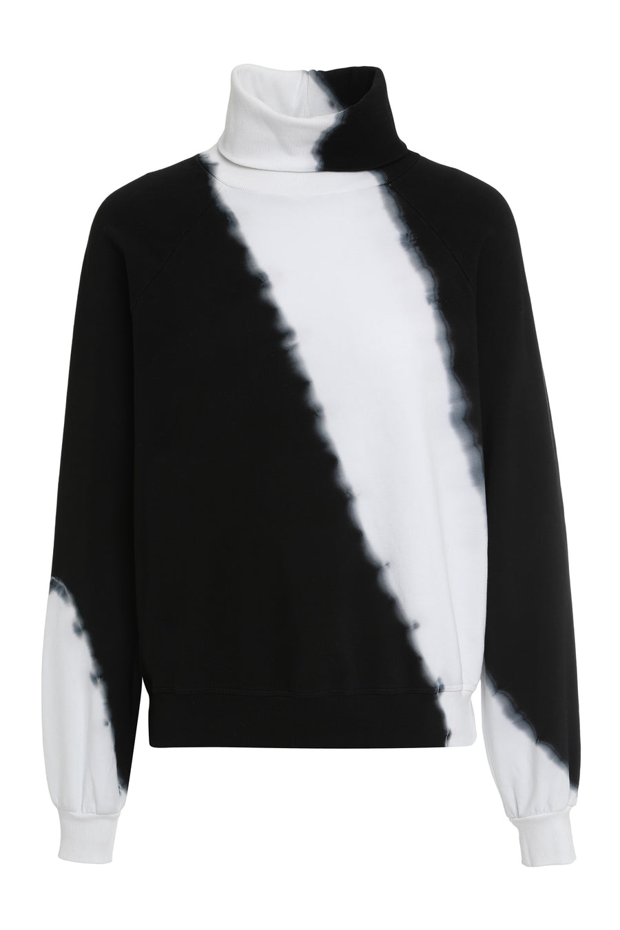 Turtleneck Sweater Cotton Blend Black Sweatshirts