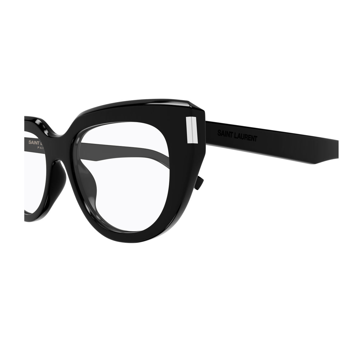 Saint Laurent SL 828 Linea Corner Angle 001 Black Nero Recycled Acetate Occhiali Da Vista