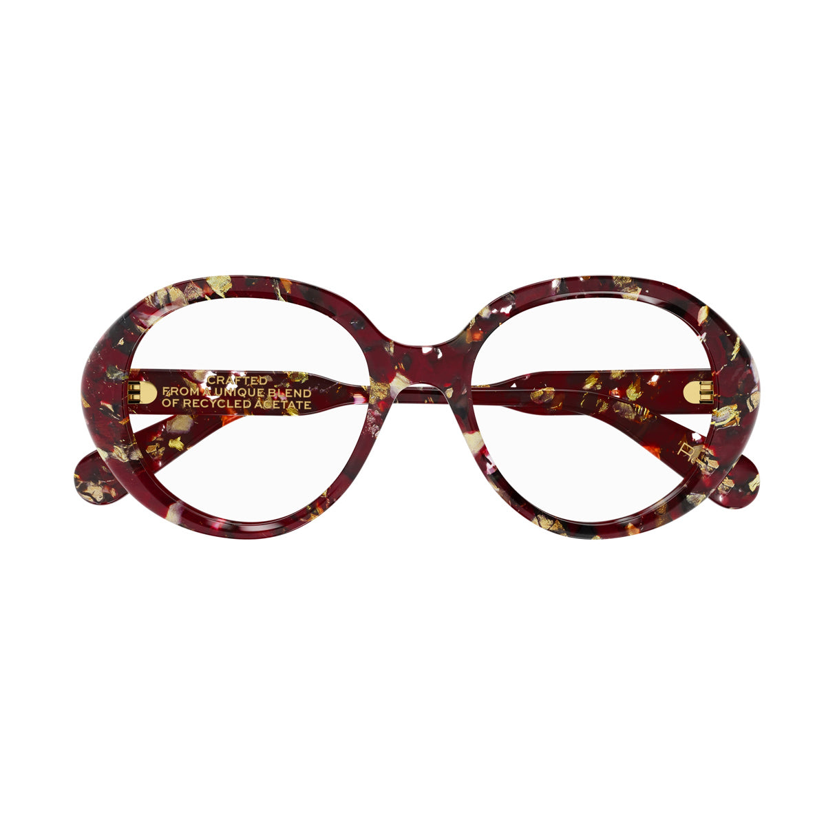 CH0221O Linea Gayia 004 Rosso Recycled Acetate Occhiali Vista