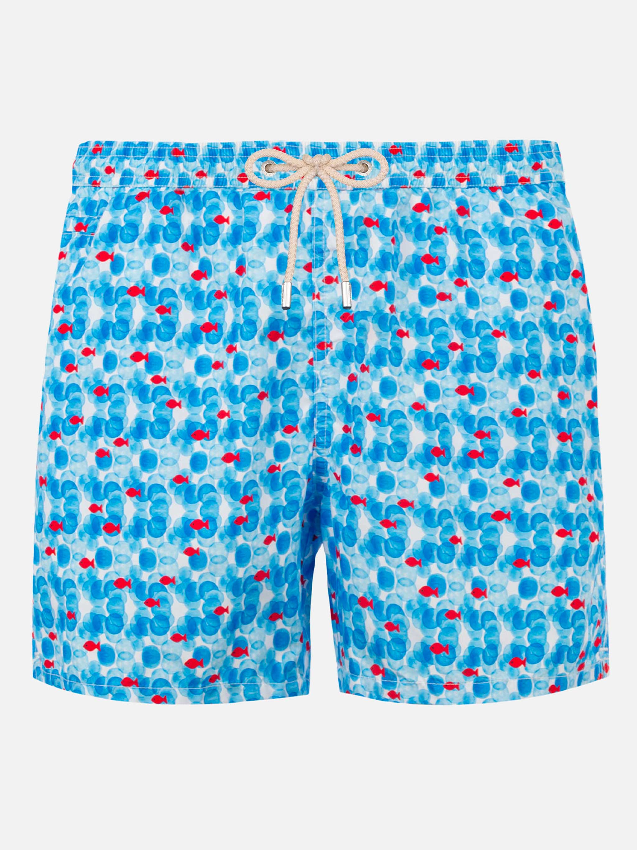 Man Swim Shorts With Sea Print Swimshort