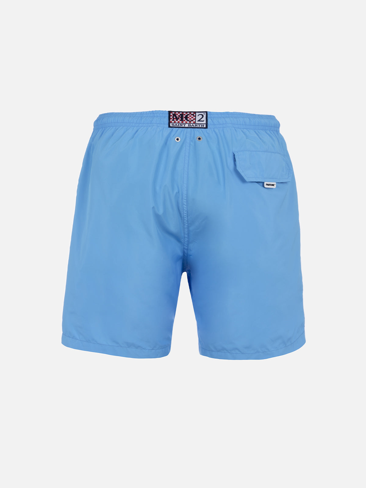 Man Lightweight Fabric Aqua Blue Swim Shorts Lighting Pantone | Pantone® Special Edition Sky Swimshort