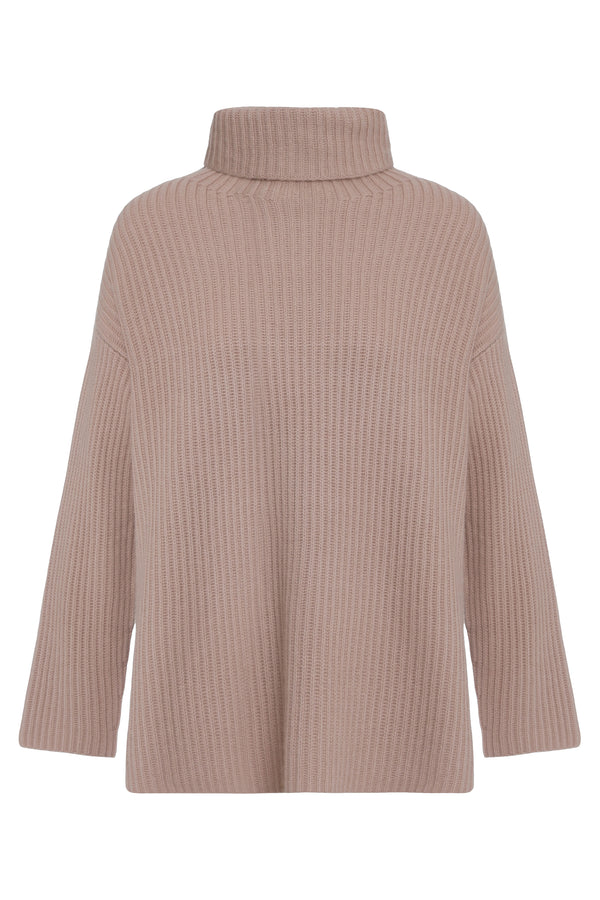 Cashmere Turtleneck Sweater Pink