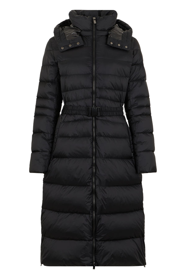 Long Padded Coat Black Polyamide