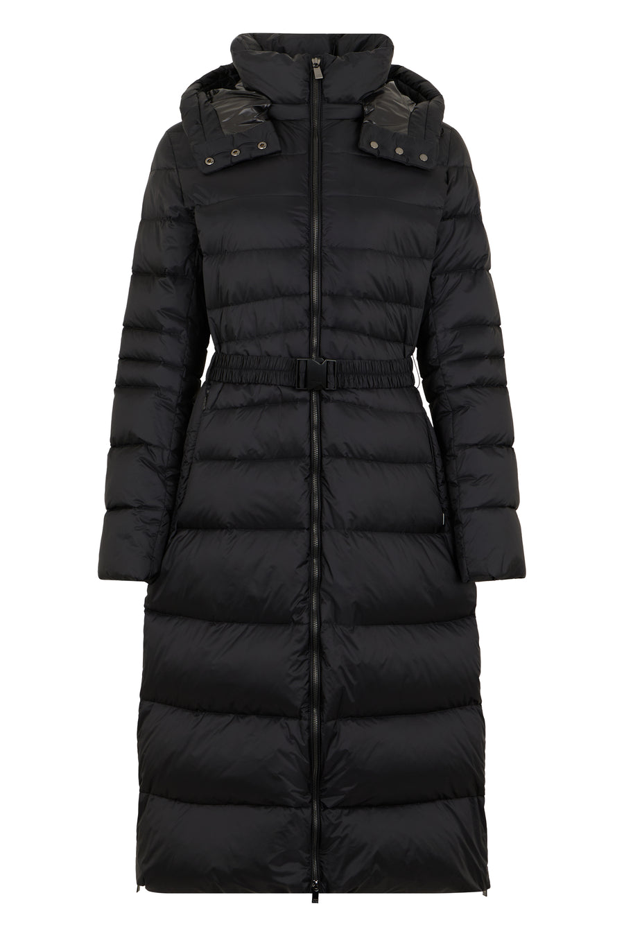 Long Padded Coat Black Polyamide