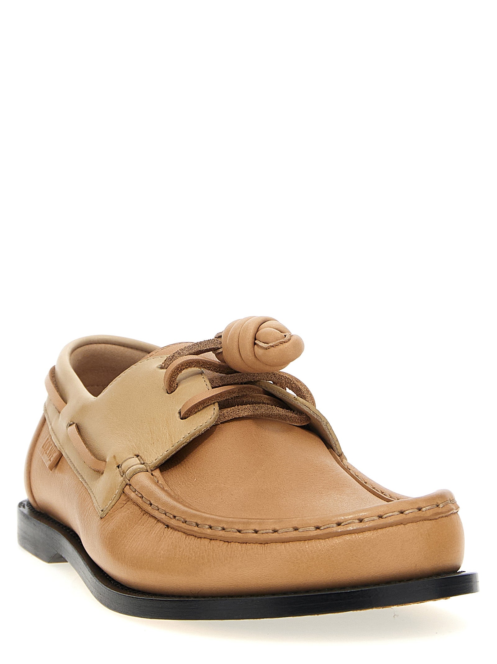 Campo boat shoe Beige Calfskin Leather (bos Taurus) Loafers