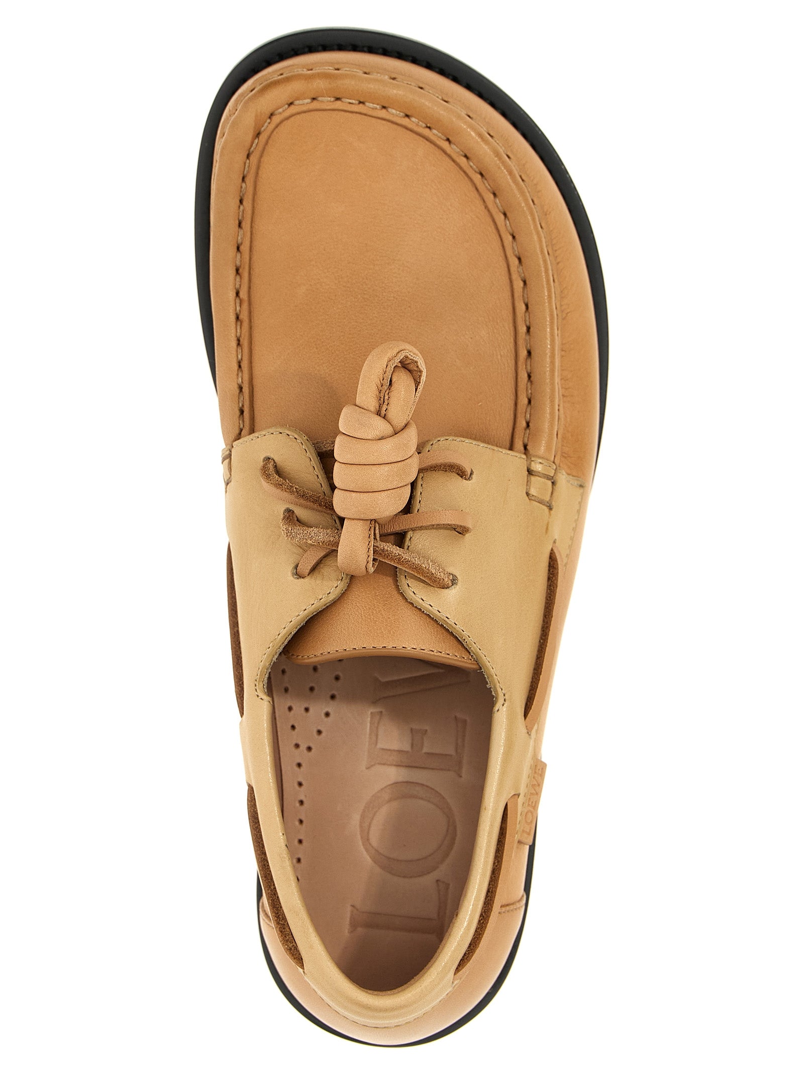 Campo boat shoe Beige Calfskin Leather (bos Taurus) Loafers