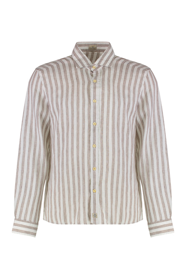 Striped Linen Shirt Beige