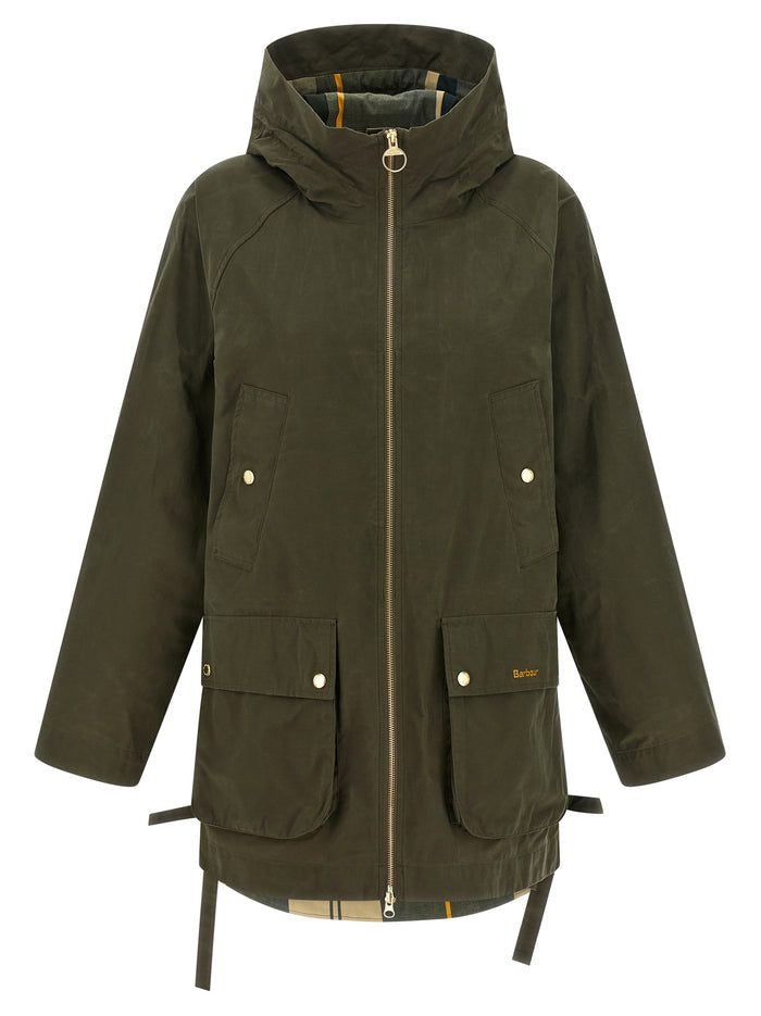 Middlemarch rain jacket Green Cotton Polyamide Down Jacket, Parka, Casual