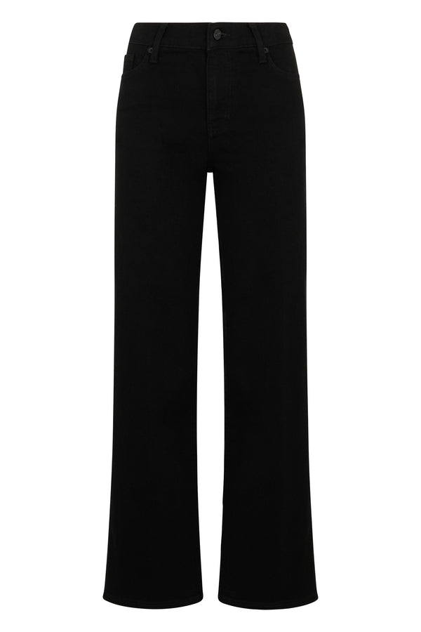Jeans Straight Black Cotton Straight-leg