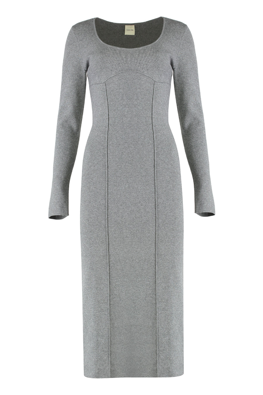 Midi Dress Grey Milano Point Viscose