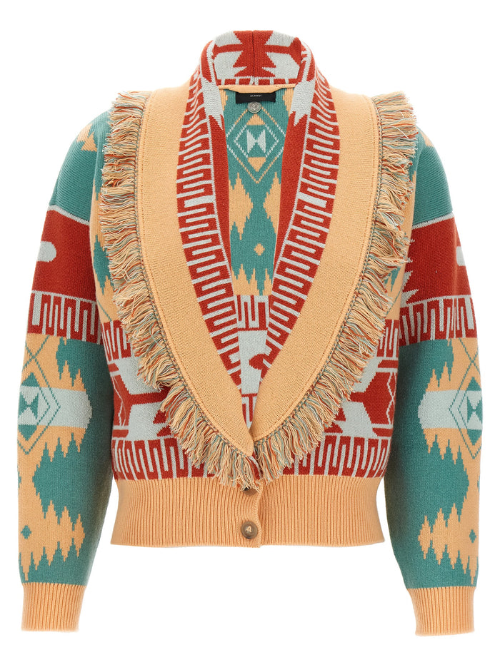 Icon Thistles Multicolor Wool Cachemire Sweater, Cardigans