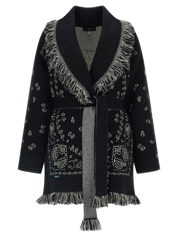 Alanui Bandana Cardigan — Black