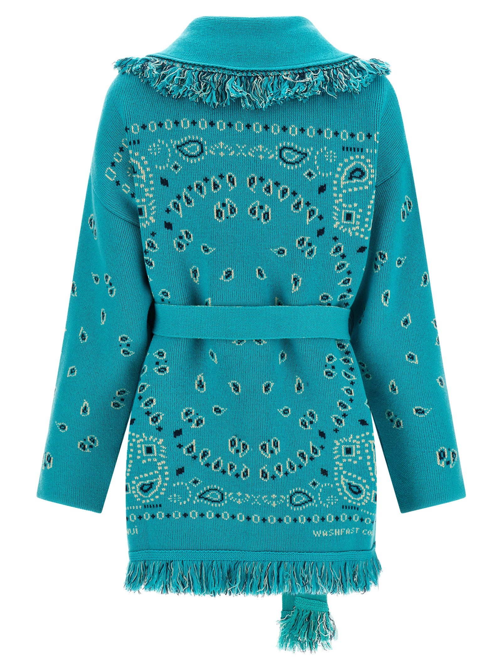 Bandana cardigan Light Blue Cashmere Linen Sweater, Cardigans