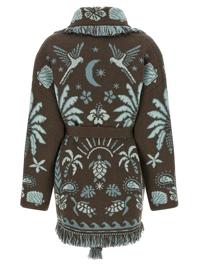 Echoes Of The Island cardigan Multicolor Wool Sweater, Cardigans