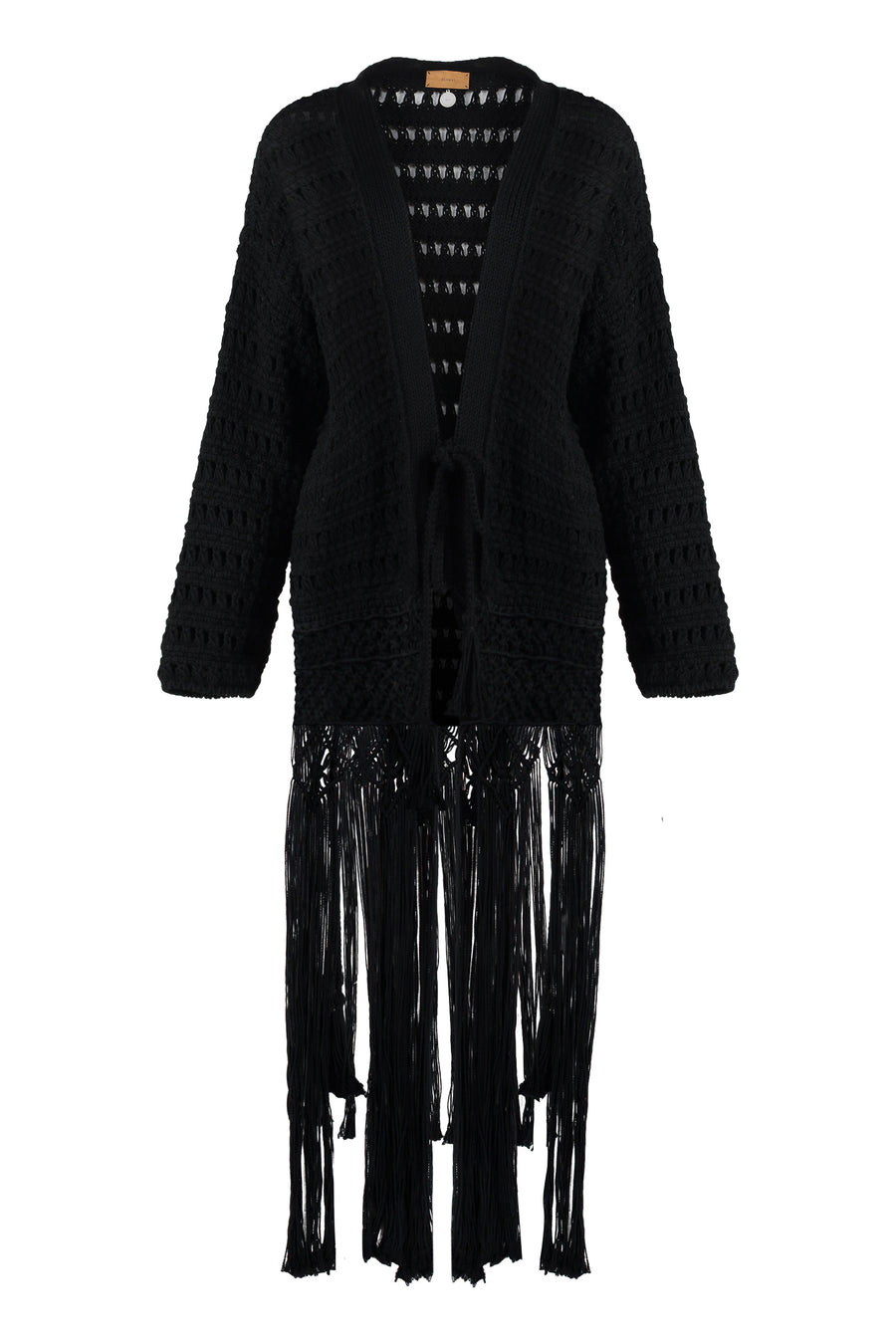 Love Letter To India Cotton Cardigan Black Cardigans