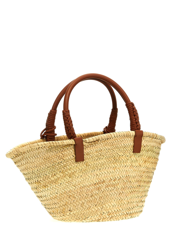 Icon Palm Leaf Big handbag Brown Acrylic Hand Bags