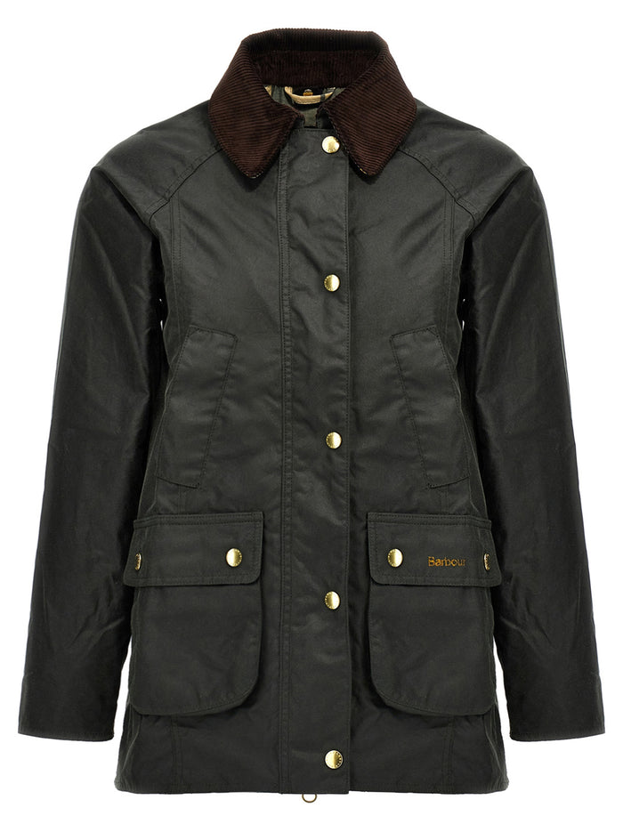 Modern Beadnell Jacket Green Cotton Down Jacket, Parka, Casual