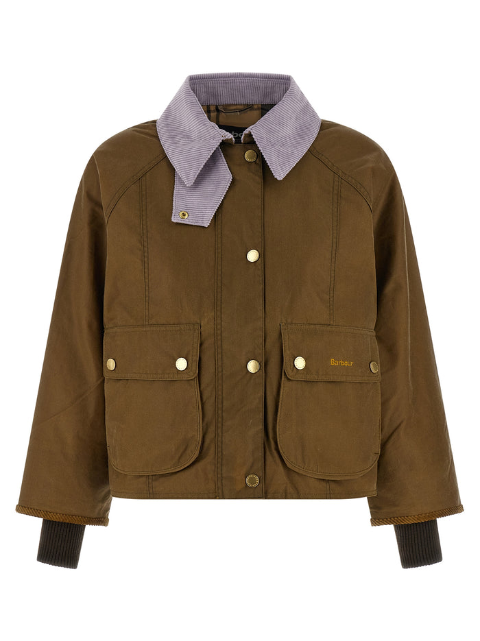 Beadnell Jacket Brown Waxed Cotton Down Jacket, Parka, Casual