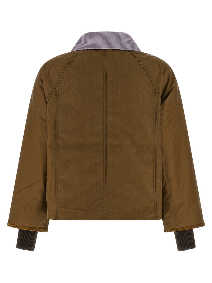 Beadnell Jacket Brown Waxed Cotton Down Jacket, Parka, Casual
