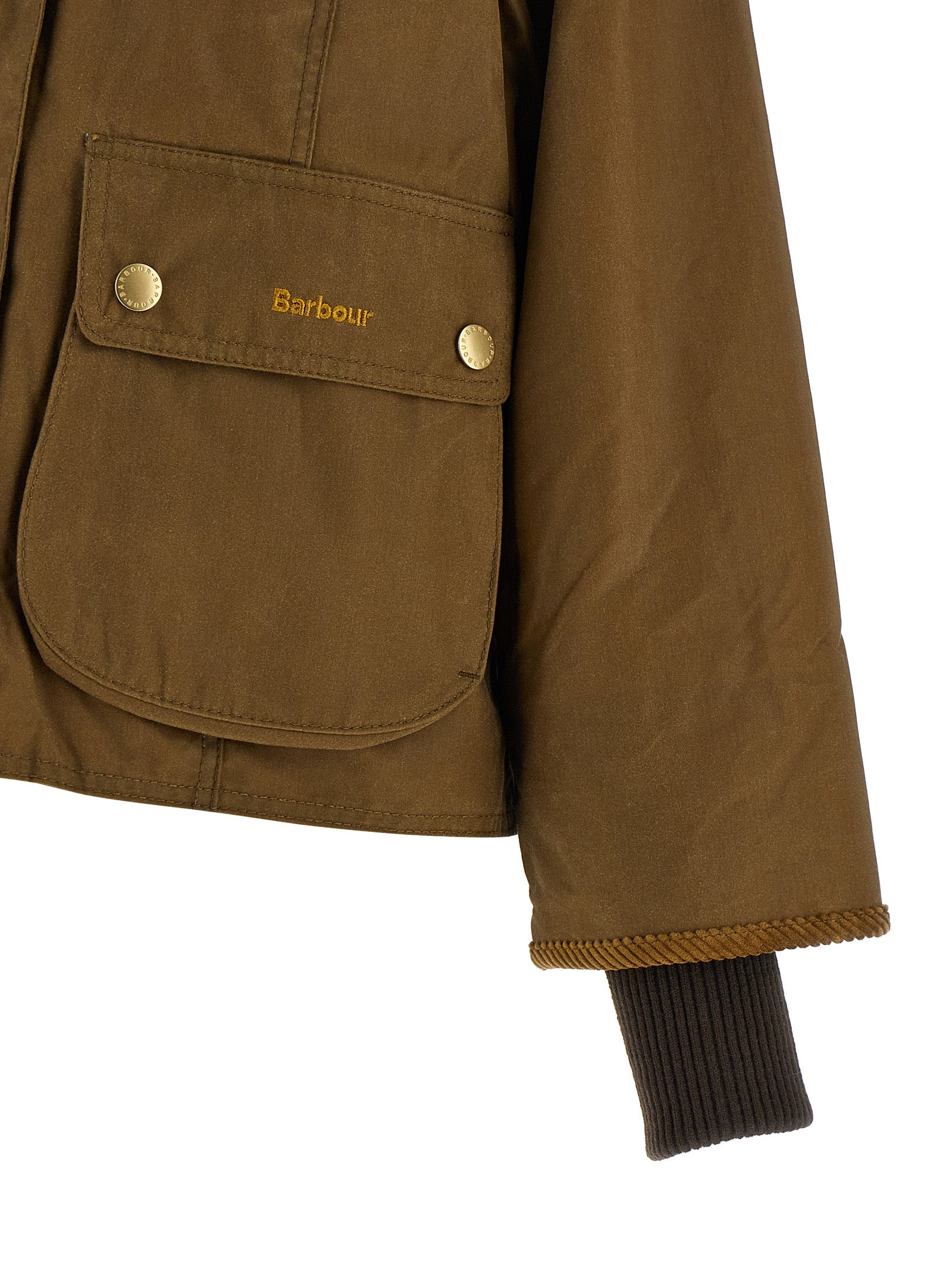 Beadnell Jacket Brown Waxed Cotton Down Jacket, Parka, Casual