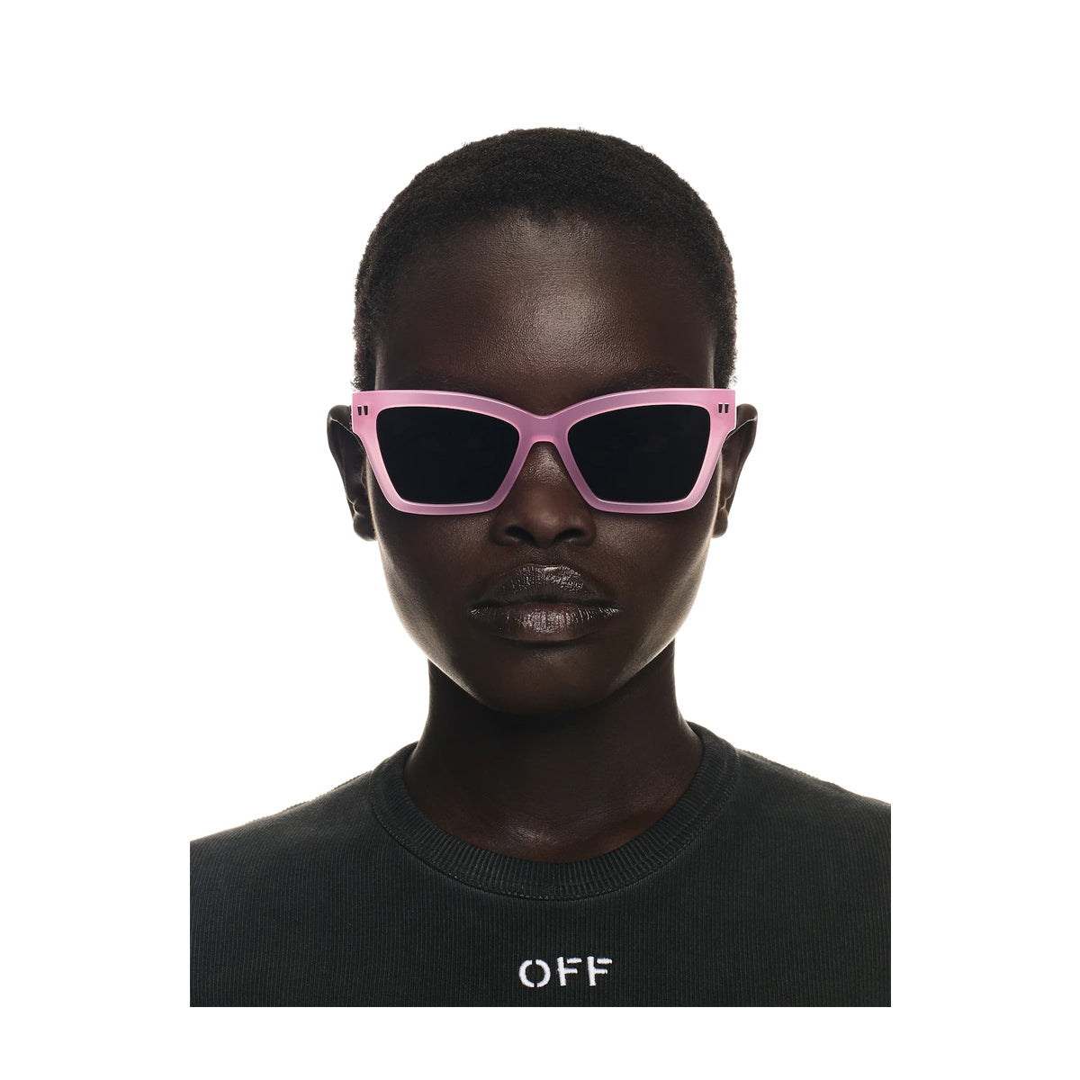 Off White OERI110 CINCINNATI 3007 Pink Dark Grey Rosa Acetate Occhiali Da Sole