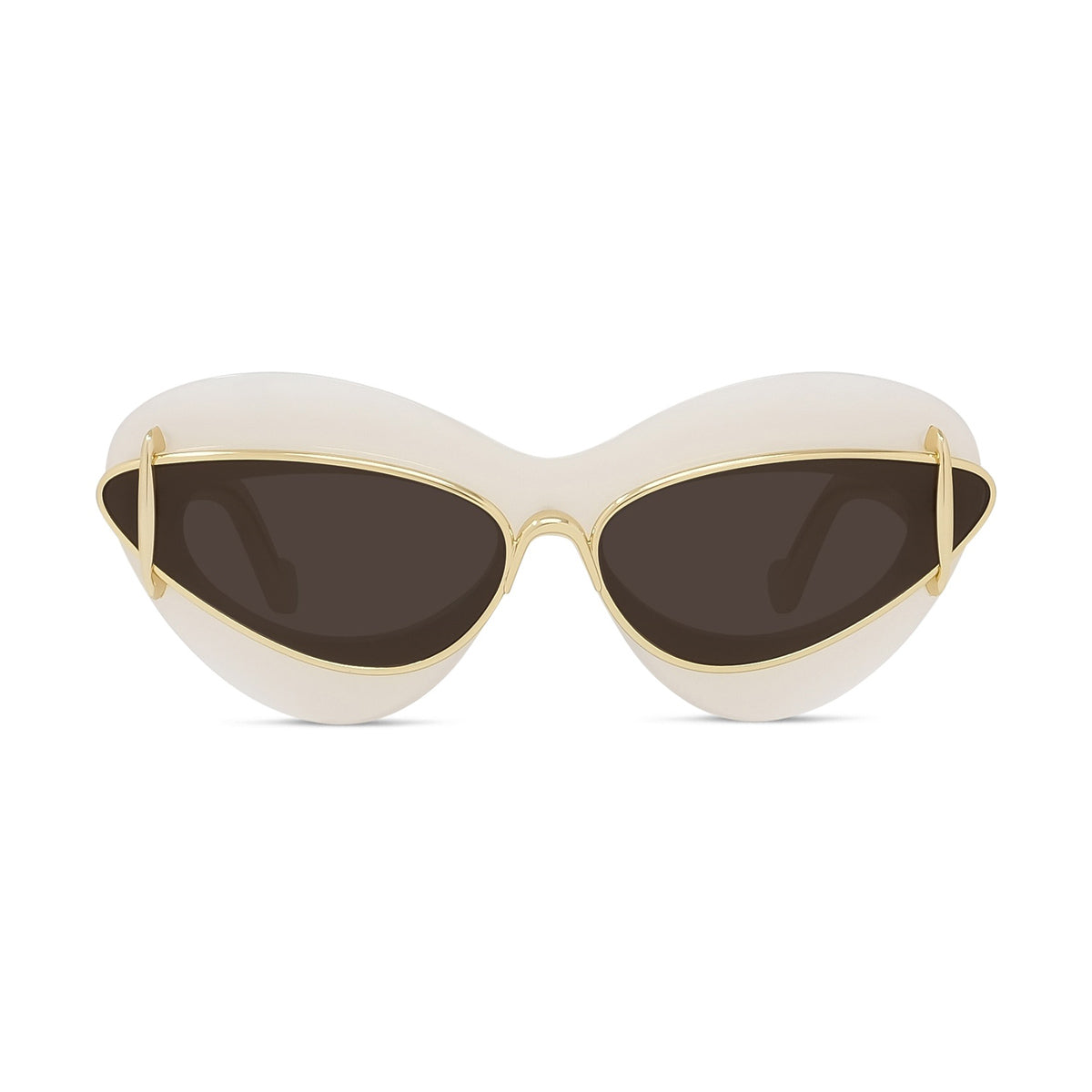 Loewe LW40139U Curvy 25E Avorio Bianco Acetate/metal Occhiali Da Sole
