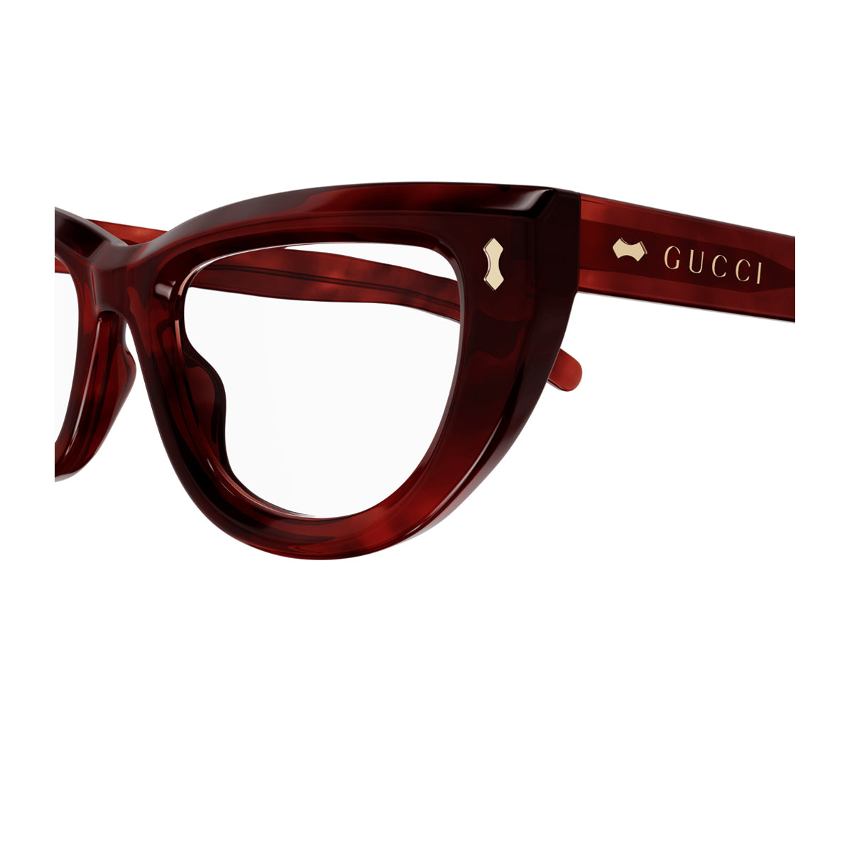 Gucci GG1521O Linea Rivets 003 Rosso Acetate Occhiali Vista