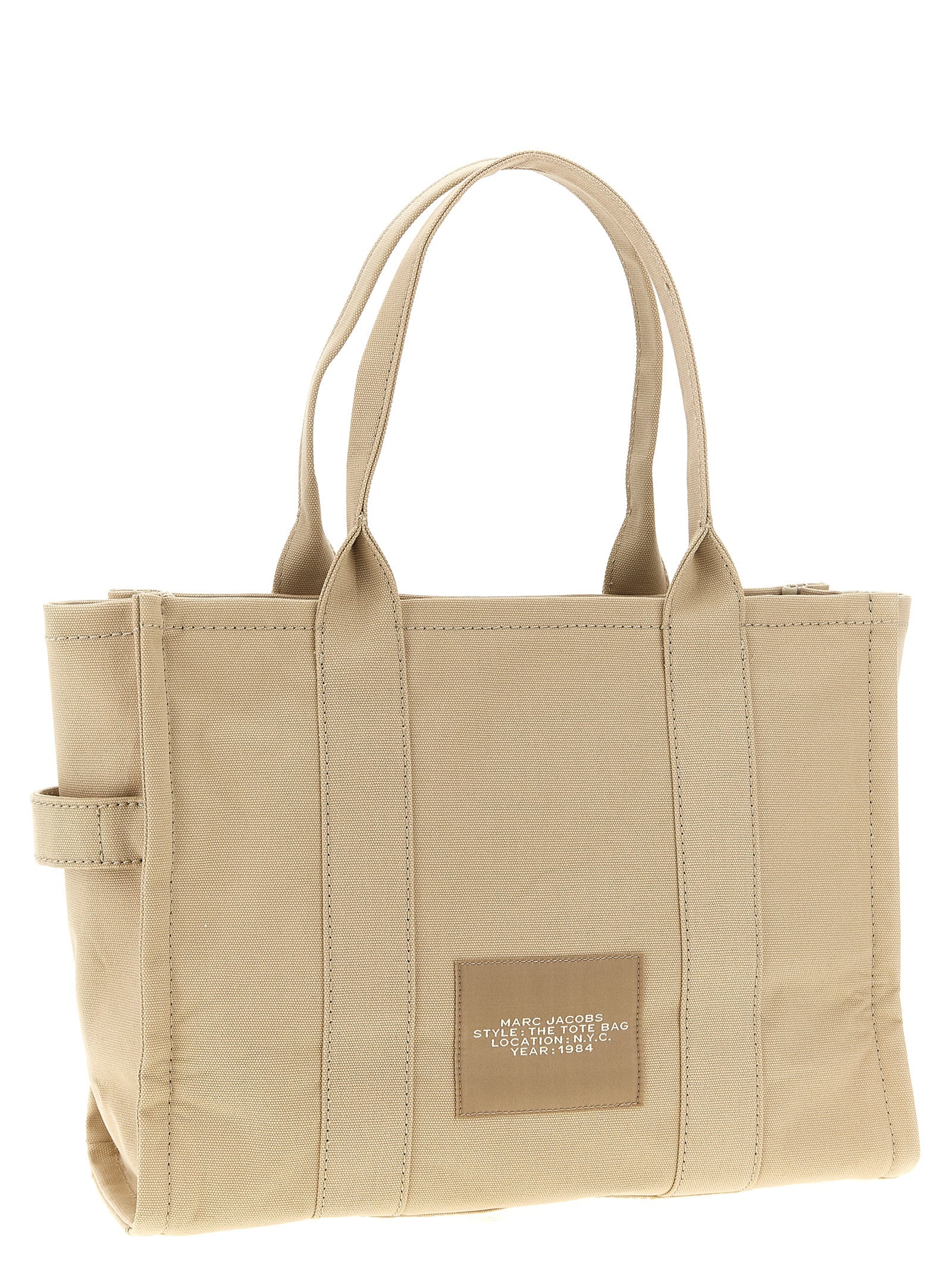 Shopping The Canvas Large Tote Beige Cotton Bag