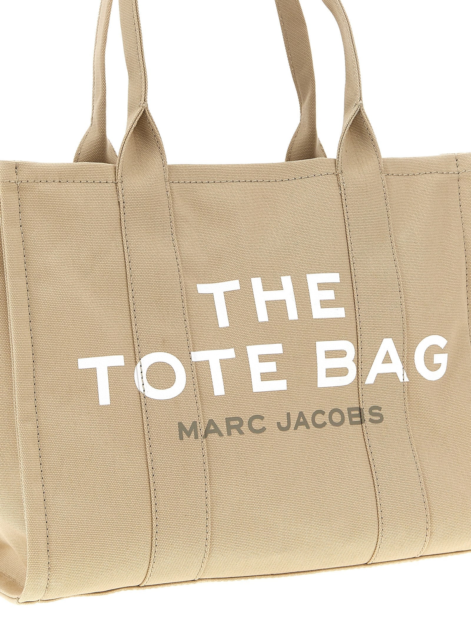 Shopping The Canvas Large Tote Beige Cotton Bag