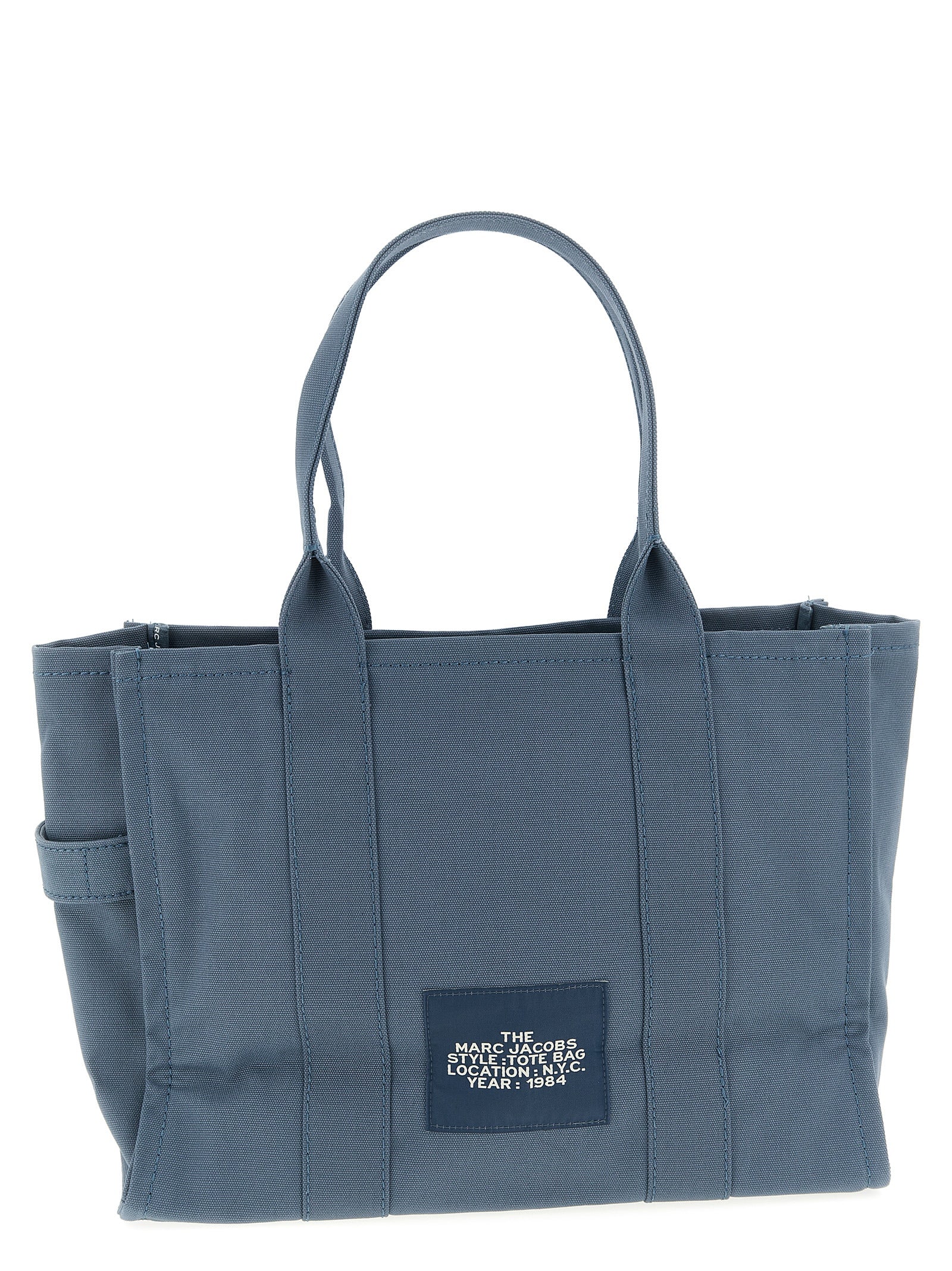 The Canvas Large Tote shopping bag Blue Cotton