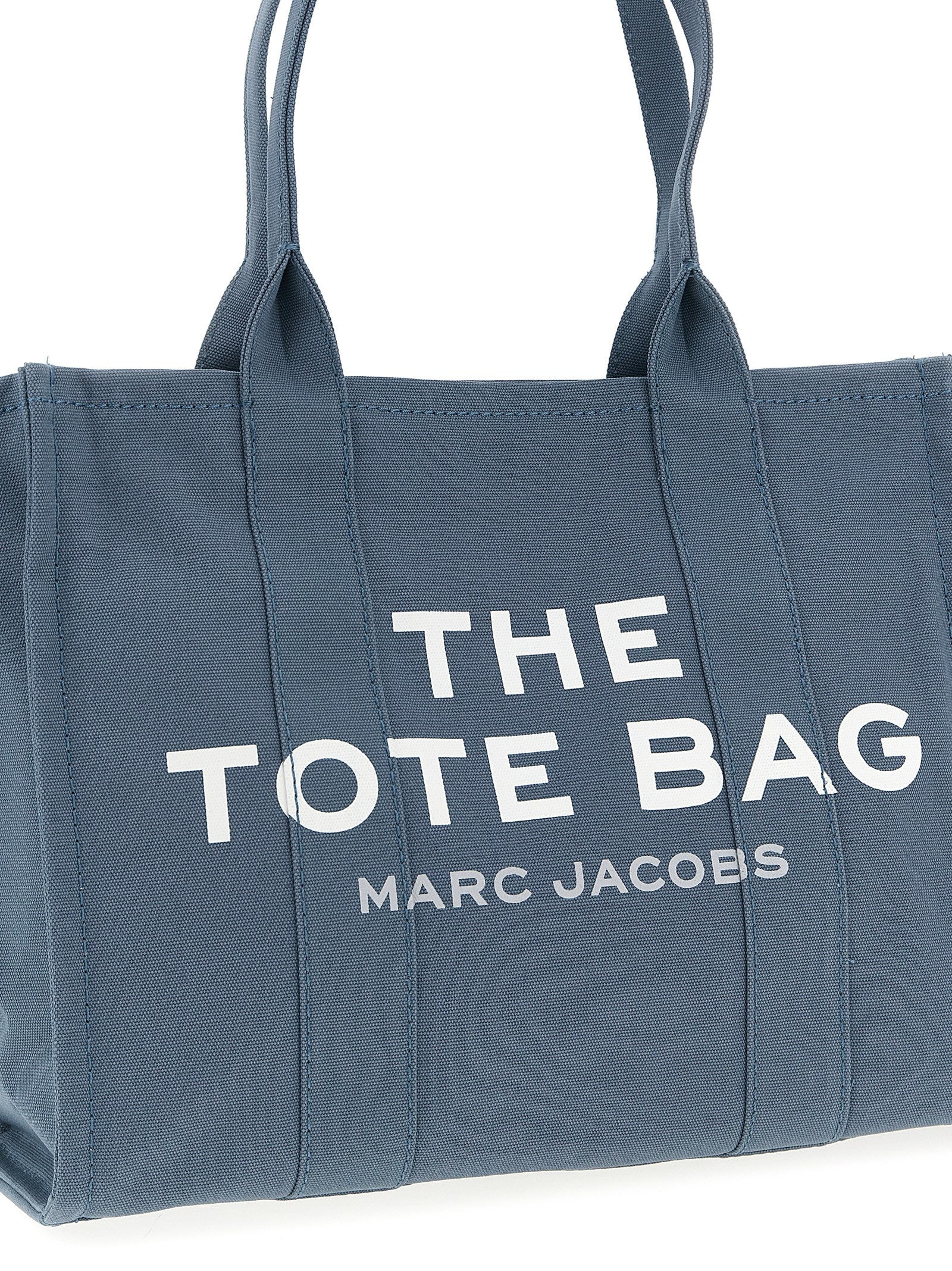 The Canvas Large Tote shopping bag Blue Cotton