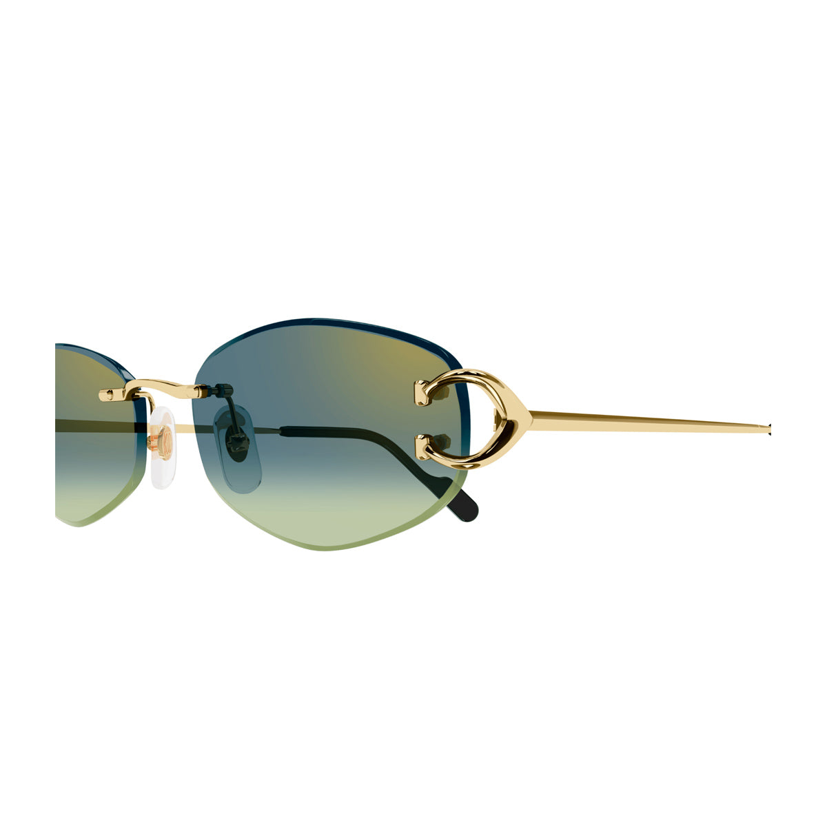 Cartier CT0467S Décor C Classique 003 Gold Green Oro Metal Occhiali Da Sole