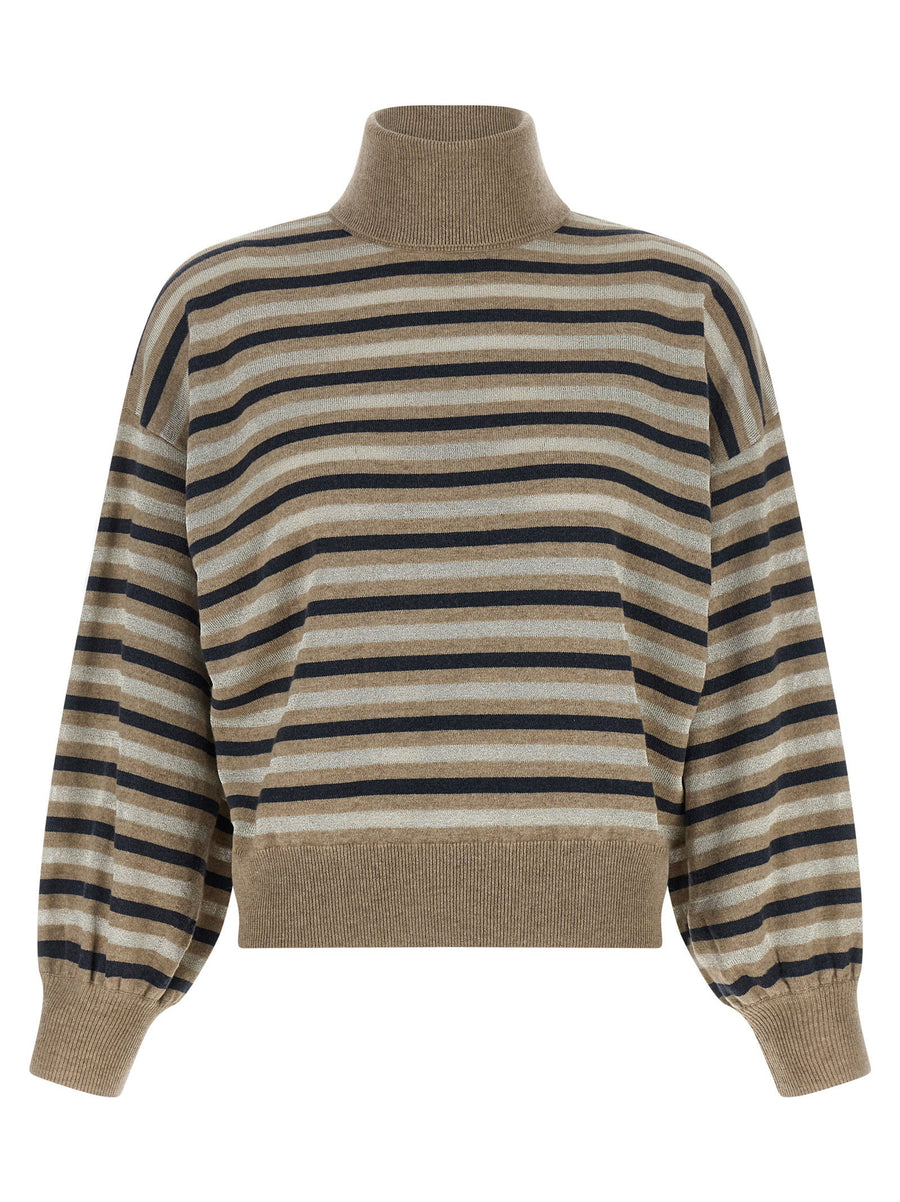 Brunello Cucinelli Sparkling Stripes Sweater