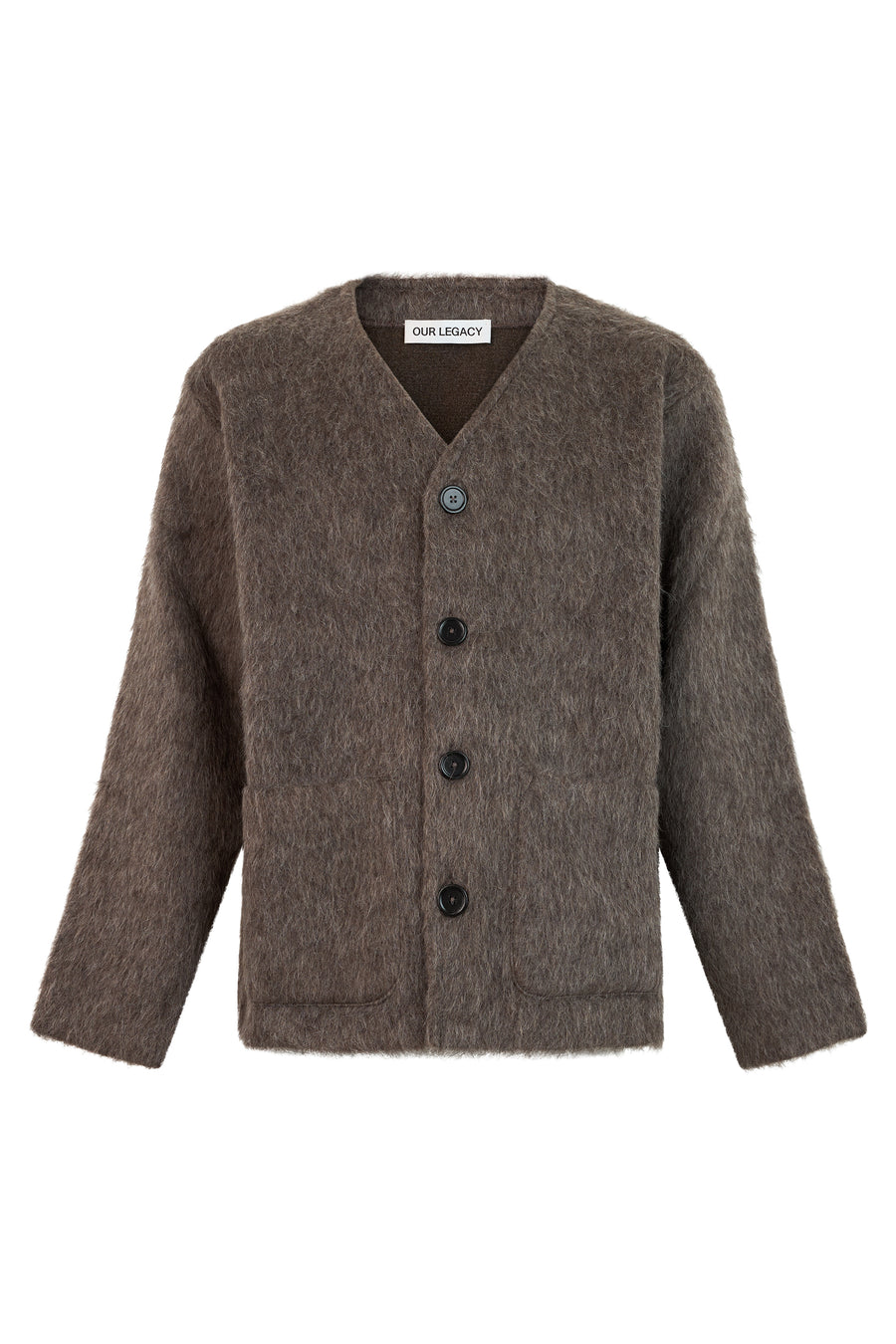 Oversized Cardigan Mole Grey Hairy Wool Cardigans