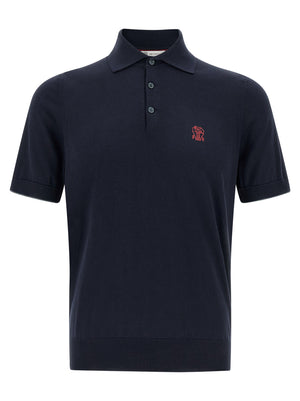 Brunello Cucinelli Logo Embroidery Polo Shirt