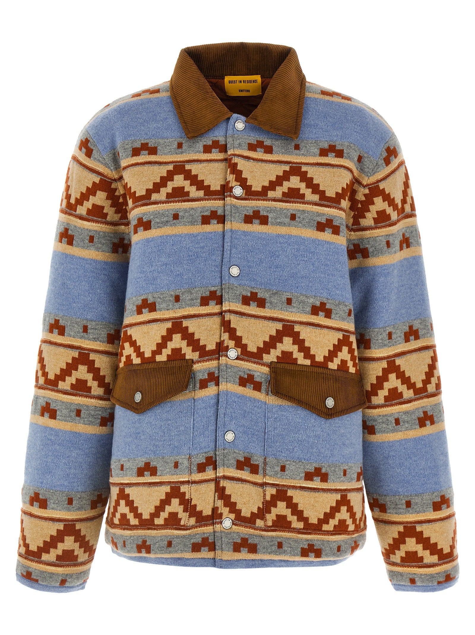 Western Industry jacket Light Blue Wool Cachemire Down Jacket, Parka, Casual