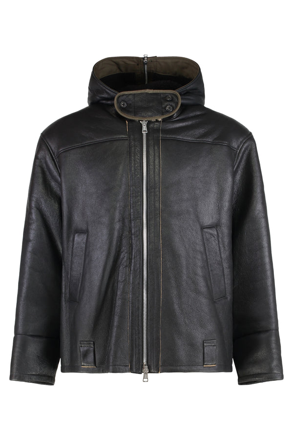 Blizzard Jacket Black Sheepskin Lamb Skins Leather