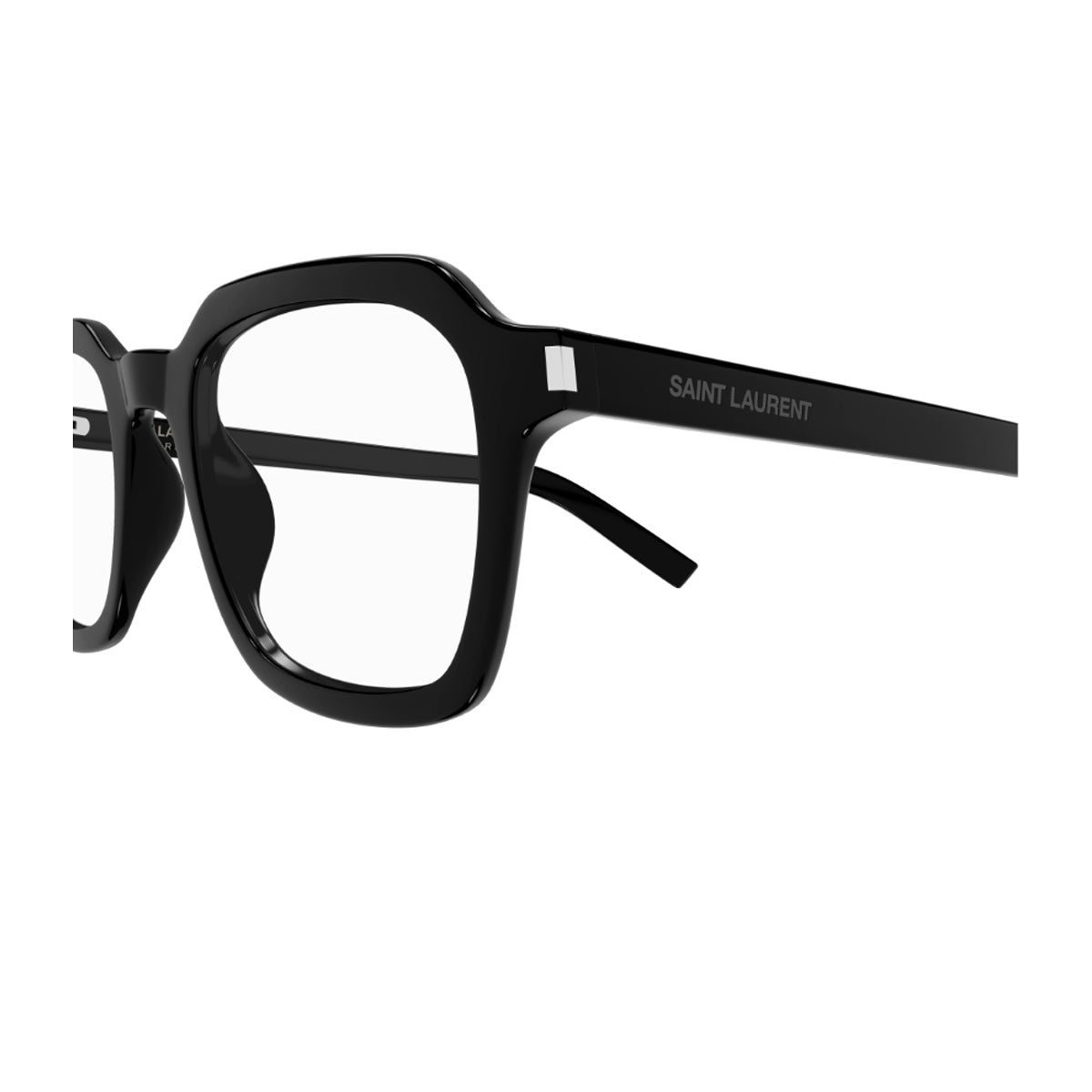 Saint Laurent SL 715 SLIM OPT Linea Corner Angle 001 Black Trasparent Nero Acetate Occhiali Da Vista