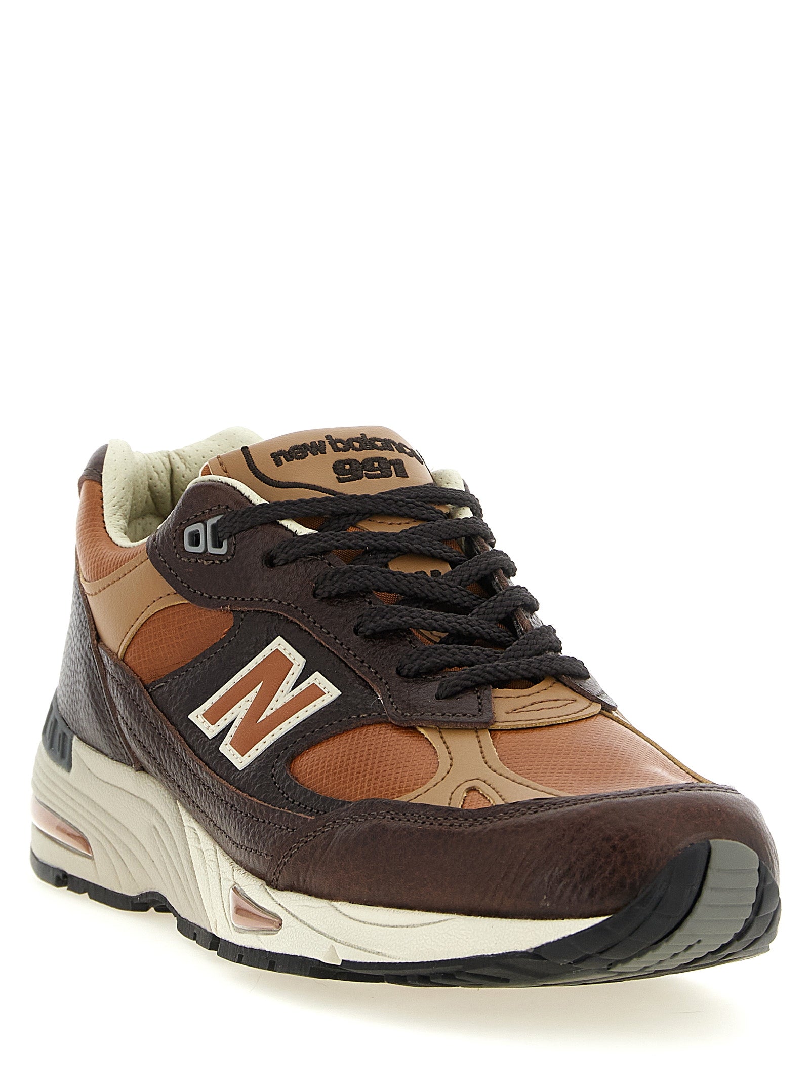 Made Uk 991v1 Sneakers Brown Calfskin Leather (bos Taurus)