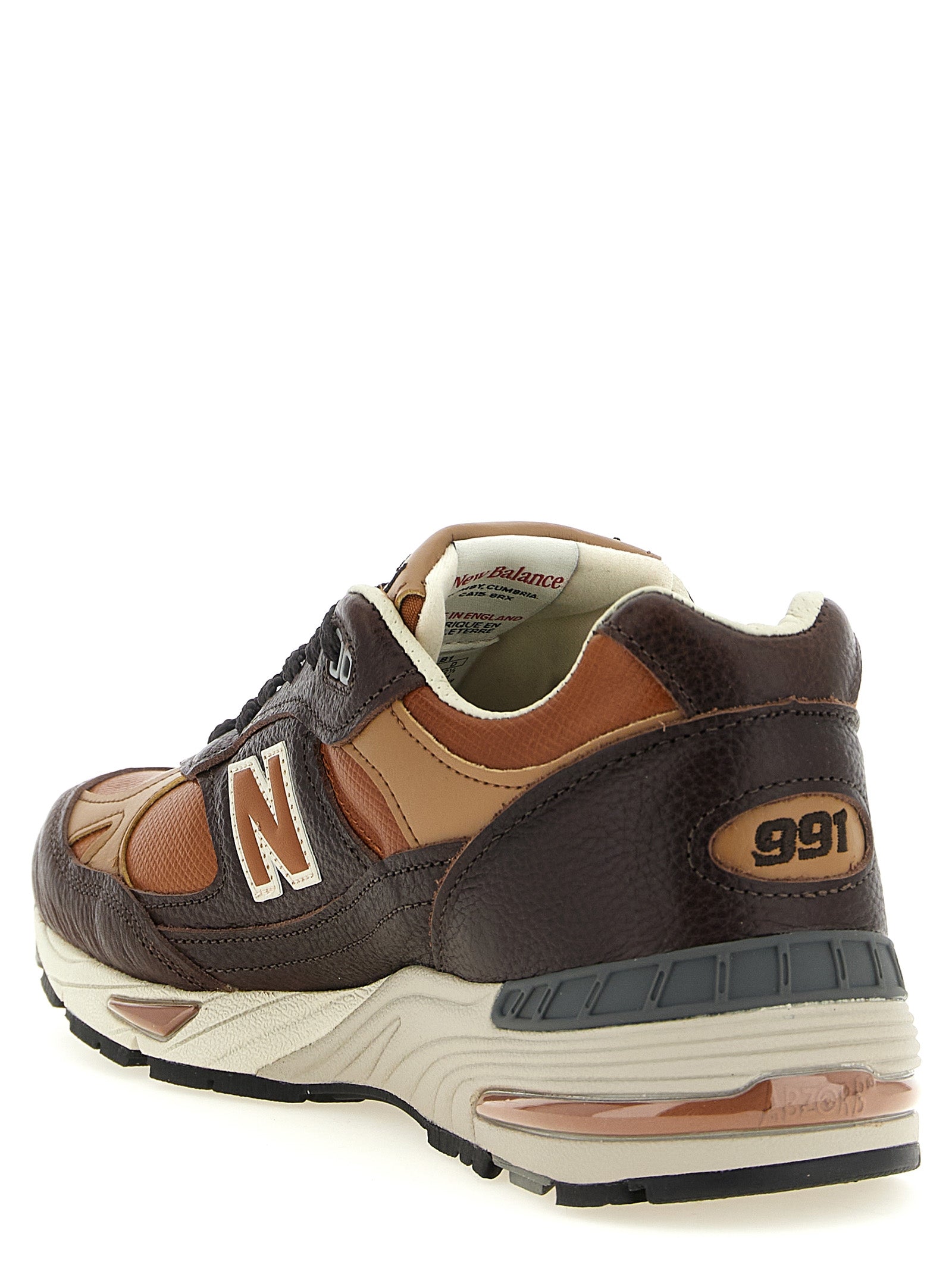 Made Uk 991v1 Sneakers Brown Calfskin Leather (bos Taurus)