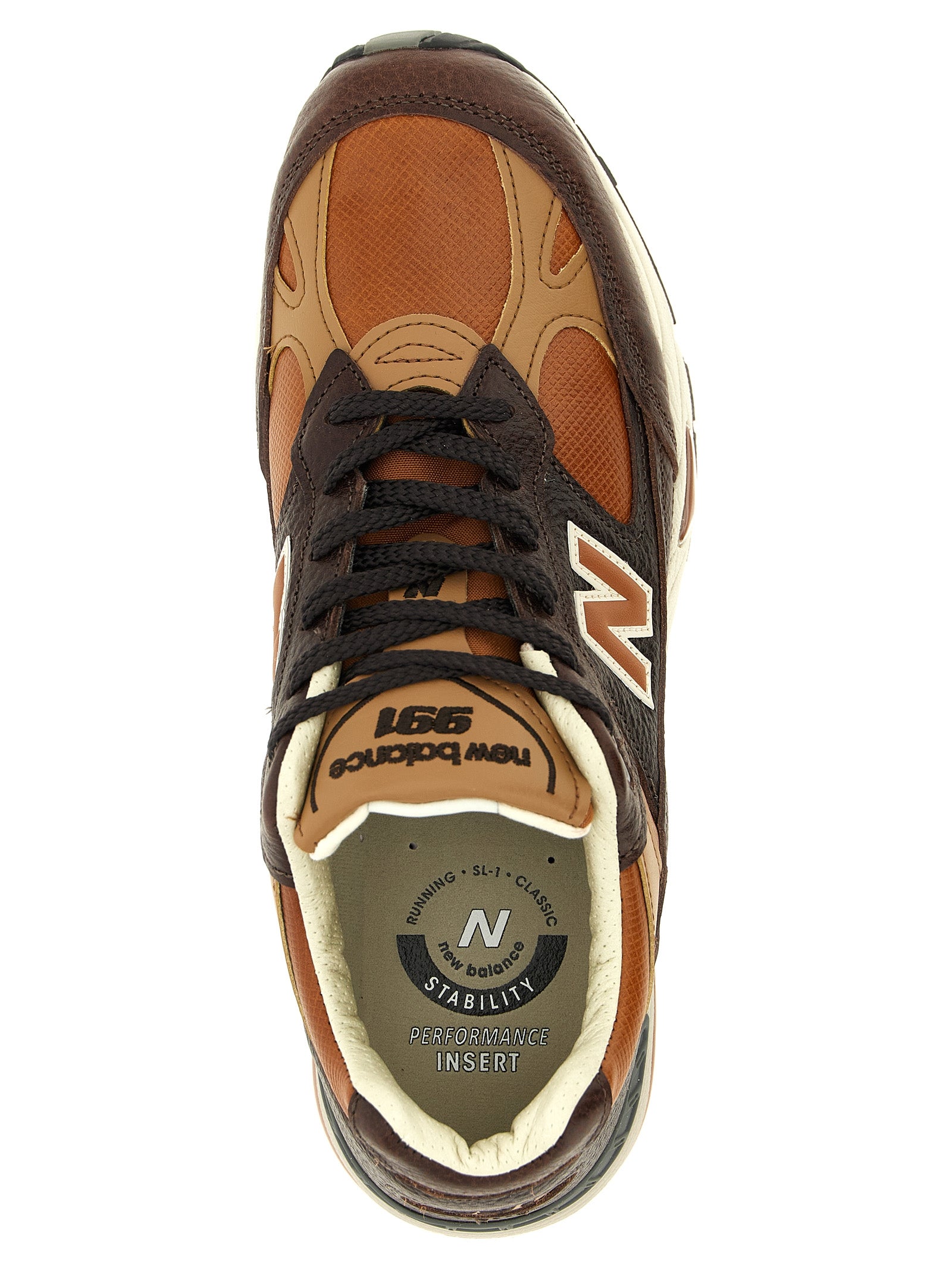 Made Uk 991v1 Sneakers Brown Calfskin Leather (bos Taurus)